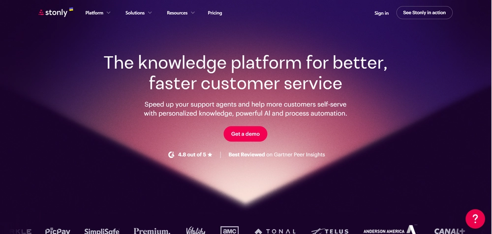 Stonly homepage screenshot