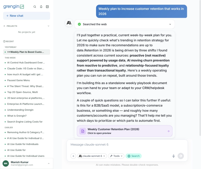 Grengin Enterprise AI Platform