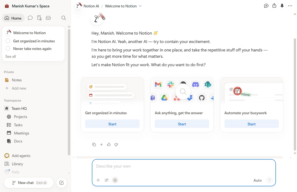 Notion webapp screenshot