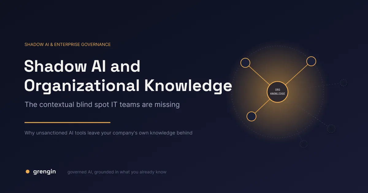 Shadow AI and Organizational Knowledge: The Contextual Blind Spot IT Teams Are Missing