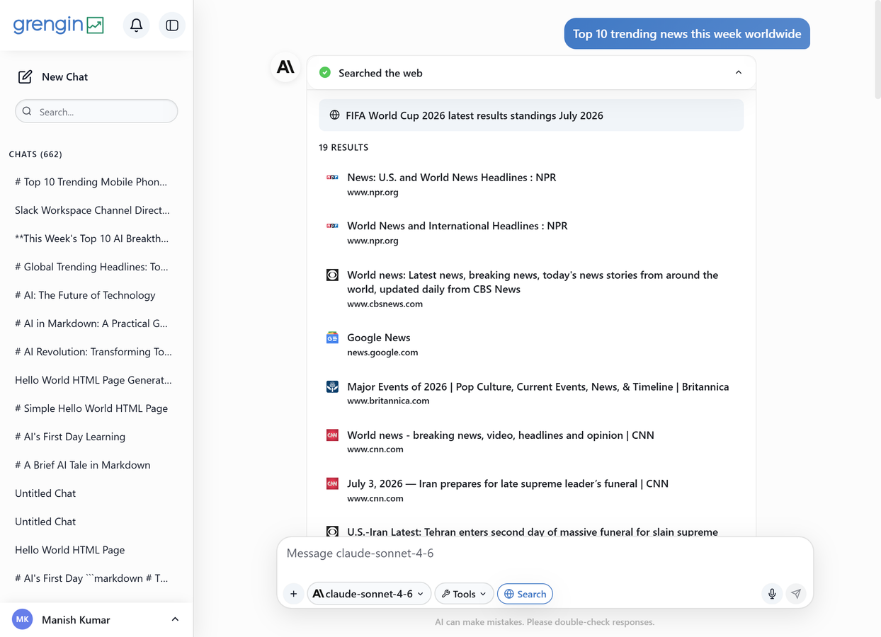 Grengin web search